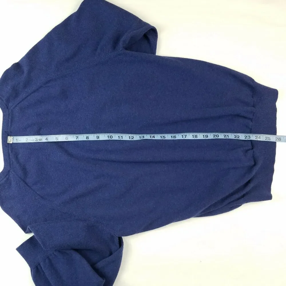 Mens J crew Vneck Sweater Cotton Cashmere Blend L